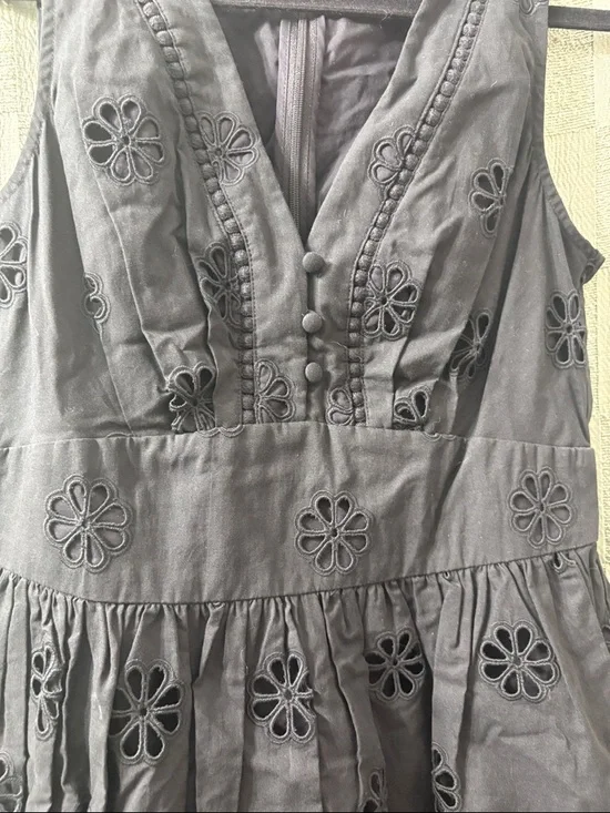 kate spade Black Floral Eyelet Dress - Picture 4 of 9